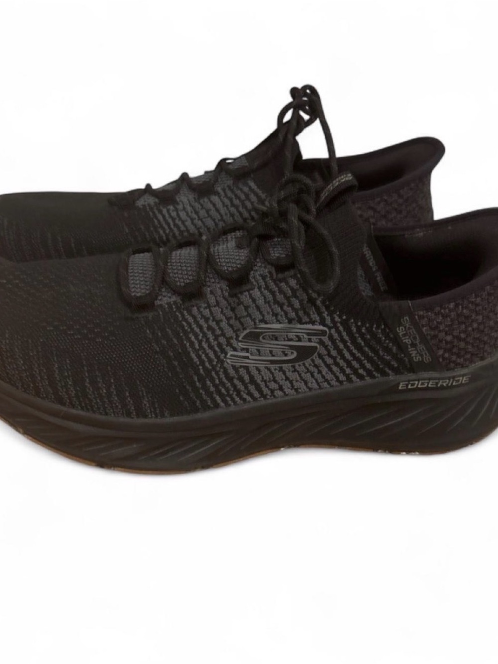 Skechers Men’s Black Knit Slip-On Sneakers